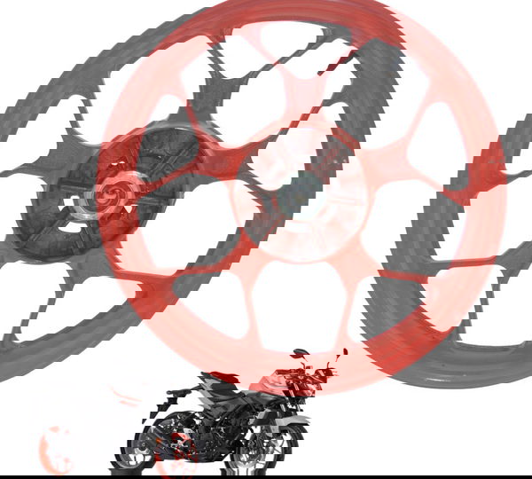 Roda Traseira Yamaha Mt 03 16-19 Original Vermelho