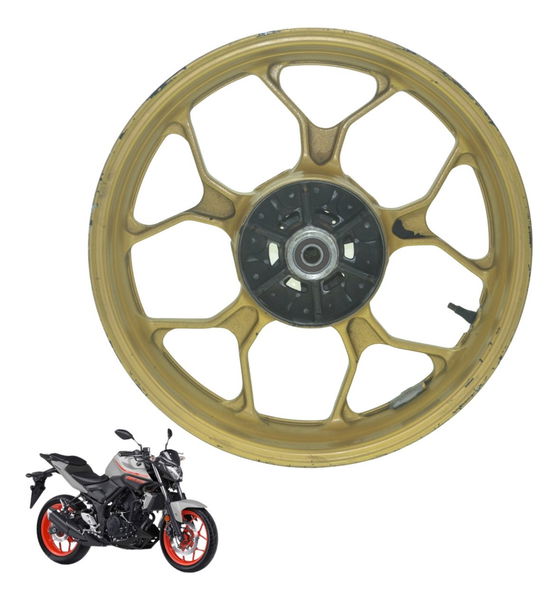 Roda Traseira Yamaha Mt 03 16-19 Original Dourado