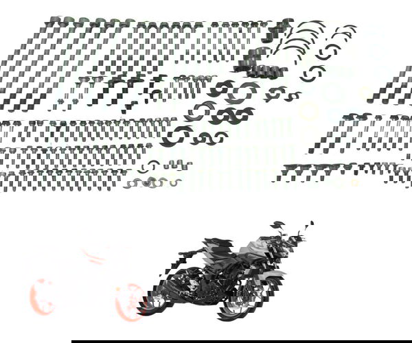 Kit Parafuso Motor Yamaha Mt 03 16-19 Original