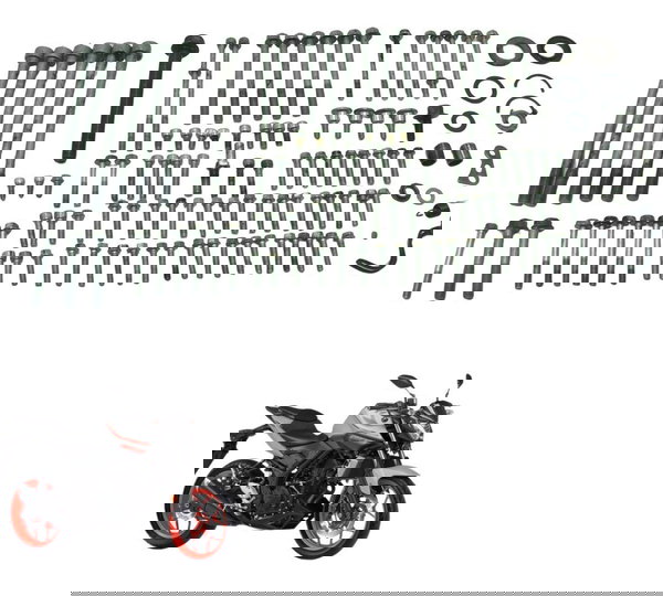 Kit Parafuso Motor Yamaha Mt 03 16-19 Original