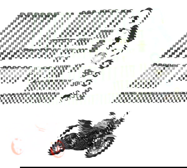 Kit Parafusos Diversos Yamaha Mt 03 16-19 Original