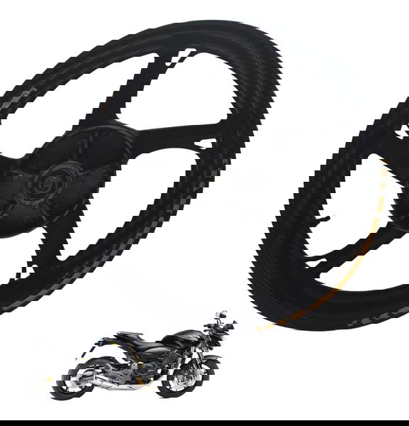 Roda Traseira Honda Cb 600f Hornet 08-11 Original Preto