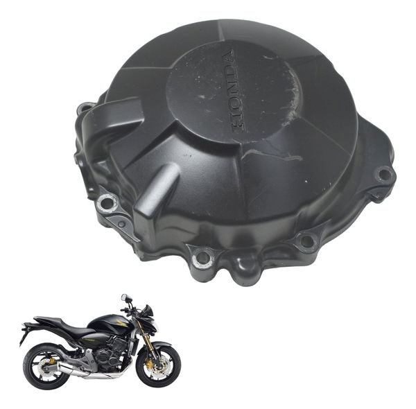 Tampa Motor Esq Estator C/ Detalh Honda Cb 600f Hornet 08-11 Preto