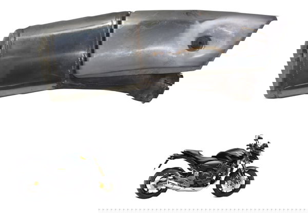 Ponteira Escape C/ Detalhes Honda Cb 600f Hornet 08-11 Orig Prateado