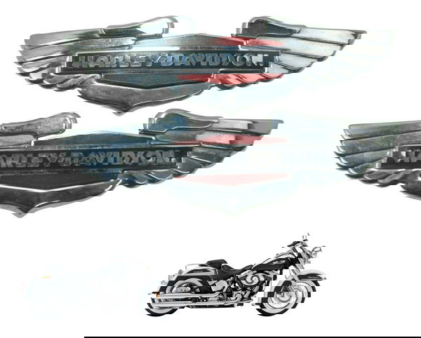 Par Emblema Tanque Harley Softail Deluxe Flstn 12-15 Orig