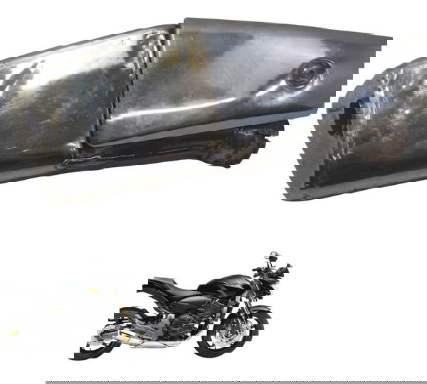 Ponteira Escape C/ Detalhes Honda Cb 600f Hornet 08-11 Orig Prateado