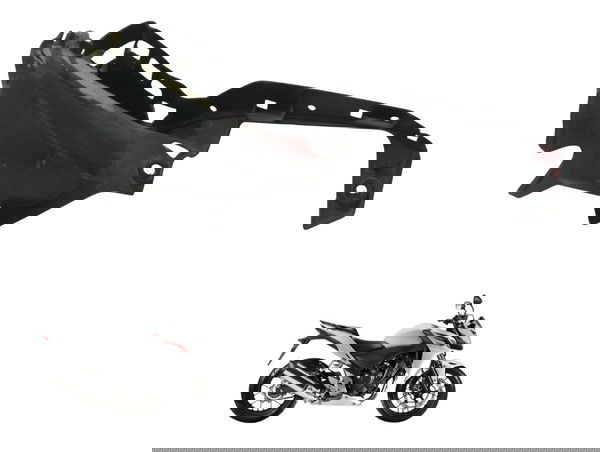 Aba Lateral Tanque Dir C/ Avaria Honda Cb 500 F 14-15 Orig Preto