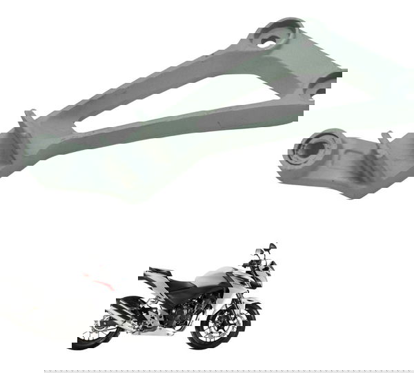 Suporte Pedaleira Traseira Dir Avaria Honda Cb 500 F 14-15 Prateado