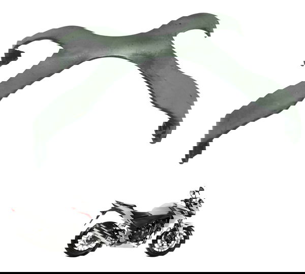Suporte Paralama Diant C/ Avaria Honda Cb 500 F 14-15 Orig Prateado