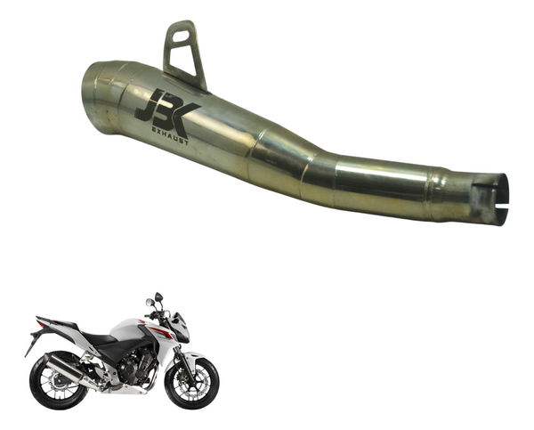 Ponteira Escape Esportiva Jbk Exhaust Honda Cb 500 F 14-15 Prateado