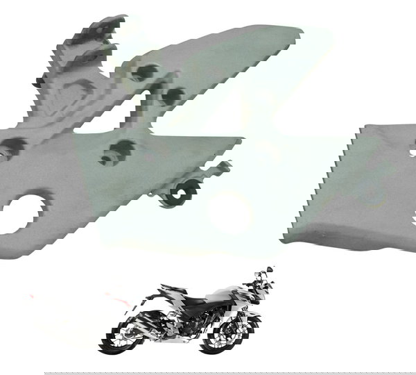 Suporte Pedaleira Dianteira Dir Honda Cb 500 F 14-15 Orig Prateado