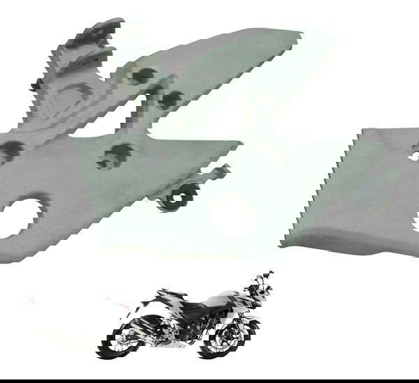 Suporte Pedaleira Dianteira Dir Honda Cb 500 F 14-15 Orig Prateado