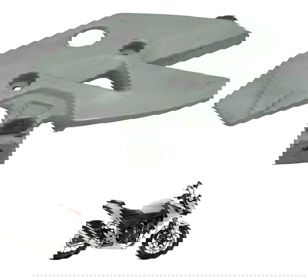 Suporte Pedaleira Dianteira Esq Honda Cb 500 F 14-15 Orig Prateado