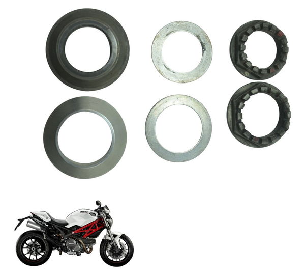 Kit Porca Eixo Roda Traseira Ducati Monster 796 13-15 Orig