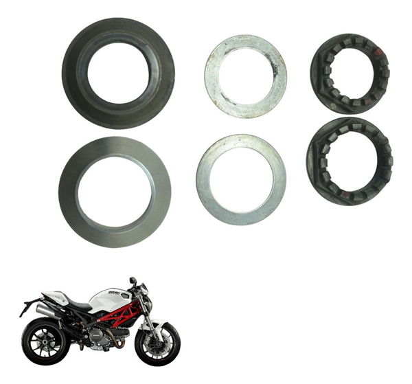 Kit Porca Eixo Roda Traseira Ducati Monster 796 13-15 Orig