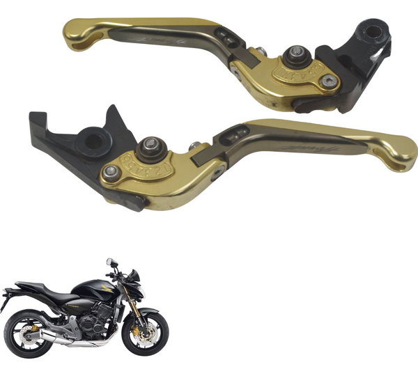 Par Manete C/ Detalhes Esportivo Honda Cb 600f Hornet 08-11