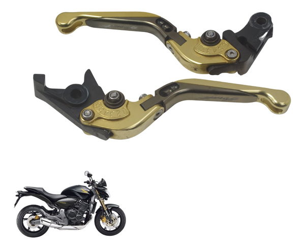 Par Manete C/ Detalhes Esportivo Honda Cb 600f Hornet 08-11