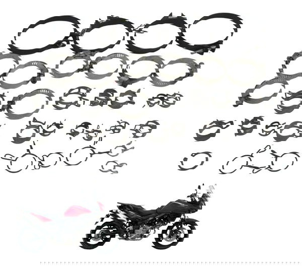 Kit Abraçadeiras Diversas Suzuki Dl 650 V Strom 14-17 Origi
