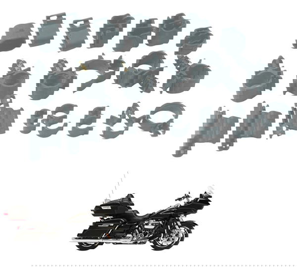 Abraçadeiras Plásticas Harley Road Glide Touring 17-19 Orig