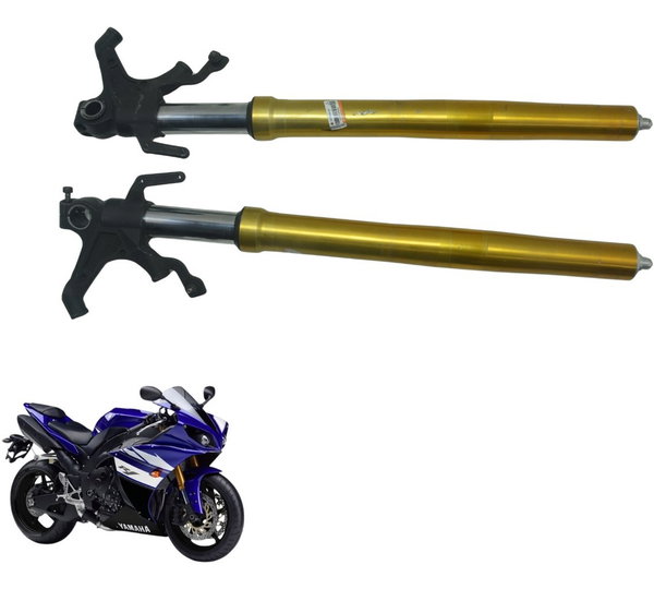 Par Bengalas C/ Detalhes Yamaha Yzf R1 09-15 Original