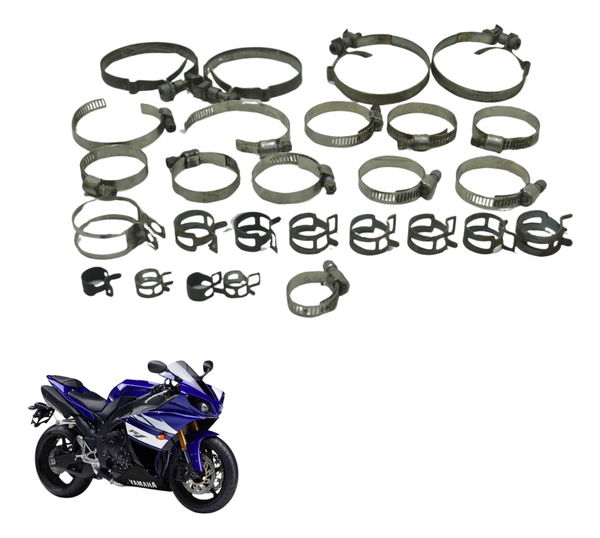 Kit Abraçadeiras Diversas Yamaha Yzf R1 09-15 Original