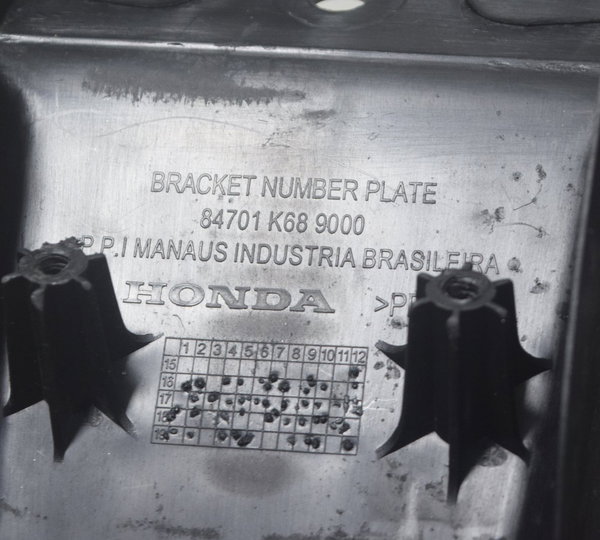 Suporte Placa Honda Xre 190 19-24 Original