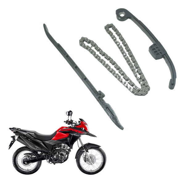 Kit Guia Tensor Corrente Comand Honda Xre 190 19-24 Original Kit Guia Tensor Corrente Comand Honda Xre 190 19-24 Original