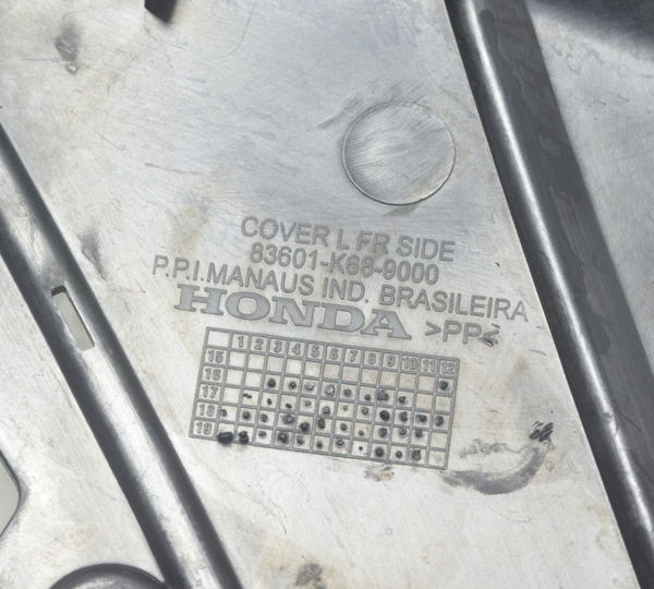 Acabamento Lateral Esquerdo Honda Xre 190 19-24 Original