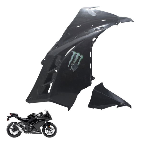 Carenagem Lateral Esq C/avar Kawasaki Ninja 300 13-18 Origin