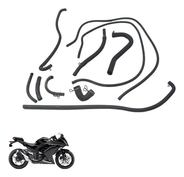 Kit Mangueiras Kawasaki Ninja 300 13-18 Original Kit Mangueiras Kawasaki Ninja 300 13-18 Original
