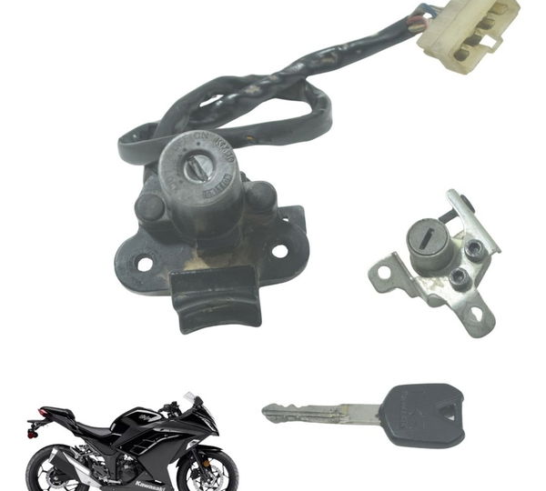 Chave Ignição C/miolo Banco Kawasaki Ninja 300 13-18 Origina