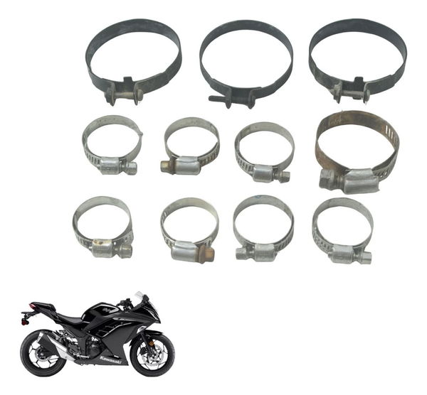 Kit Abraçadeiras Diversas Kawasaki Ninja 300 13-18 Original Kit Abraçadeiras Diversas Kawasaki Ninja 300 13-18 Original