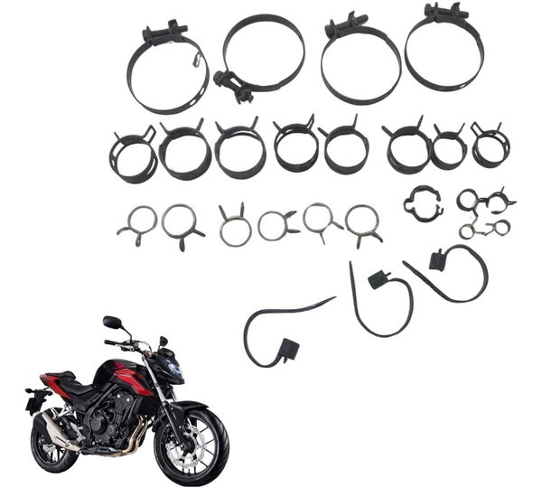 Kit Abraçadeira Diversas Honda Cb 500 F 18-21 Original