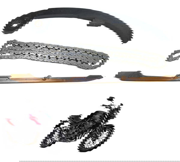 Kit Guia Tensor Corrente Comando Honda Cb 500 F 18-21 Origi