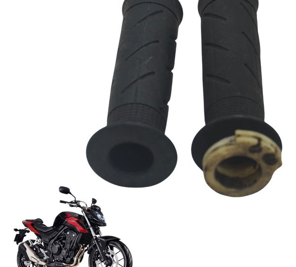 Par Manopla C/detalhe Honda Cb 500 F 18-21 Original Preto