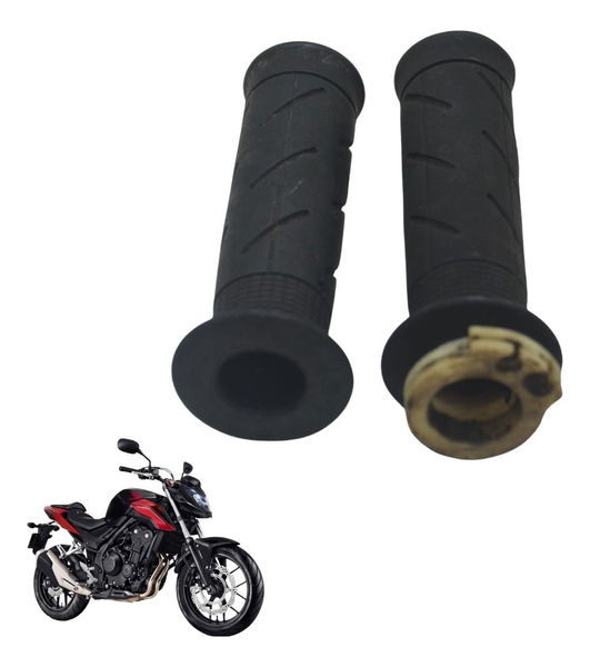 Par Manopla C/detalhe Honda Cb 500 F 18-21 Original Preto
