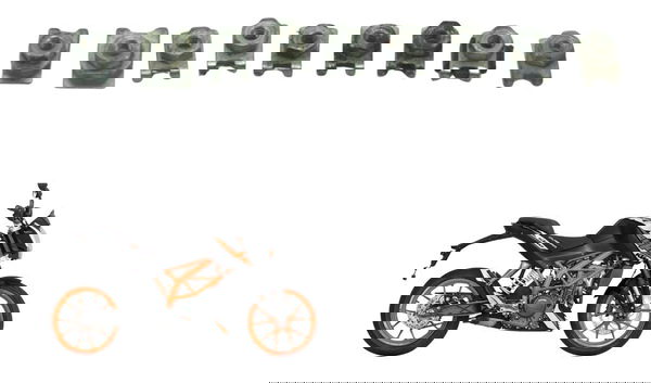 Kit Presilhas Diversos Ktm Duke 200 12-17 Original Kit Presilhas Diversos Ktm Duke 200 12-17 Original