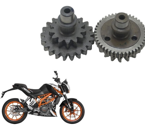 Par Engrenagem Redução Partida Ktm Duke 200 12-17 Original