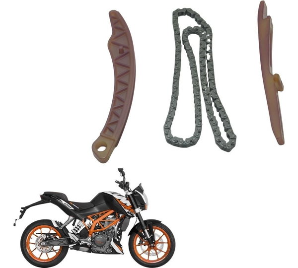 Kit Guia Tensor Corrente Comando Ktm Duke 200 12-17 Original