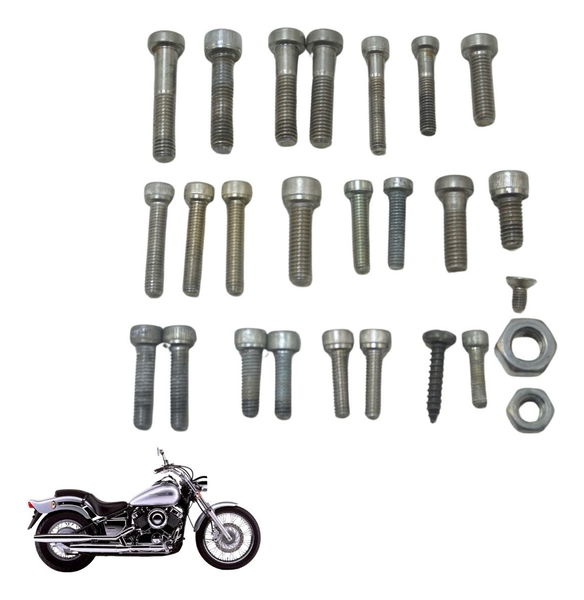 Kit Parafuso Motor Yamaha Drag Star Xvs 650 98-08 Original Kit Parafuso Motor Yamaha Drag Star Xvs 650 98-08 Original