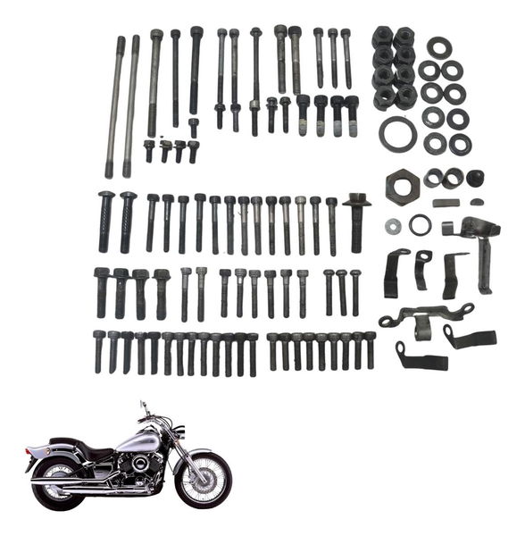 Kit Parafuso Motor Yamaha Drag Star Xvs 650 98-08 Original Kit Parafuso Motor Yamaha Drag Star Xvs 650 98-08 Original