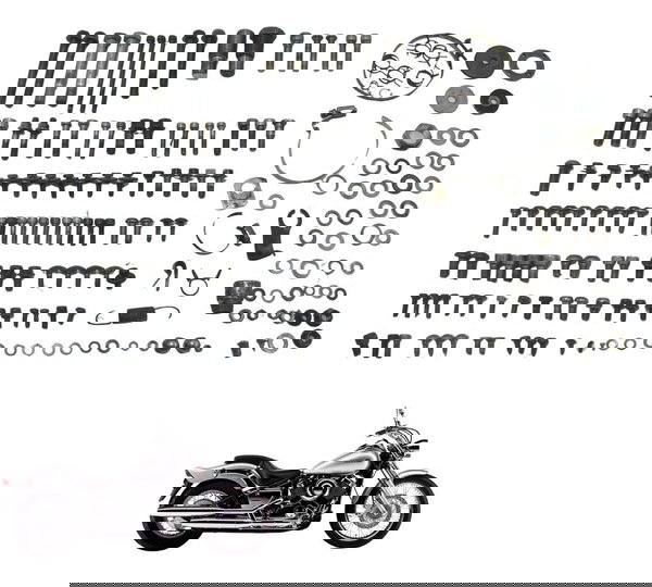 Kit Parafuso Diversos Yamaha Drag Star Xvs 650 98-08 Origina