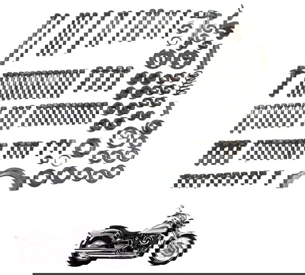 Kit Parafuso Motor Yamaha Drag Star Xvs 650 98-08 Original