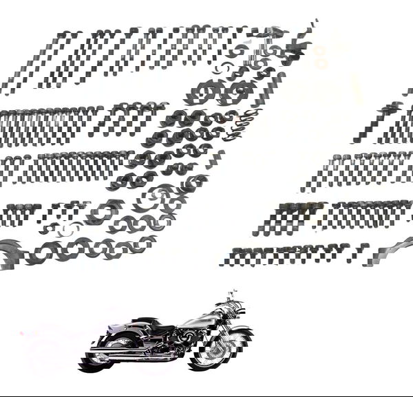Kit Parafuso Motor Yamaha Drag Star Xvs 650 98-08 Original Kit Parafuso Motor Yamaha Drag Star Xvs 650 98-08 Original