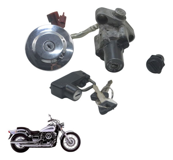 Kit Chave Ignição Yamaha Drag Star Xvs 650 98-08 Original Kit Chave Ignição Yamaha Drag Star Xvs 650 98-08 Original