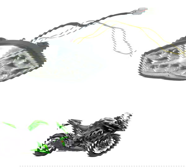 Lanterna Tras S/ Lente Paralelo Kawasaki Ninja 1000 10-13