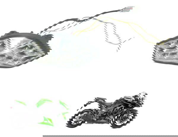 Lanterna Tras S/ Lente Paralelo Kawasaki Ninja 1000 10-13