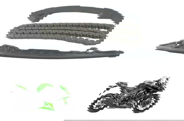 Kit Guia Tensor Corrente Comando Kawasaki Ninja 1000 10-13 Kit Guia Tensor Corrente Comando Kawasaki Ninja 1000 10-13