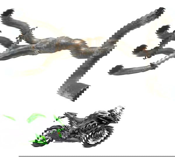 Curva Escape C/ Avaria Kawasaki Ninja 1000 10-13 Original