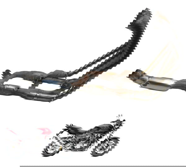 Curva Escape C/ Avaria Honda Cb 1300 F Super Four 07-08 Orig